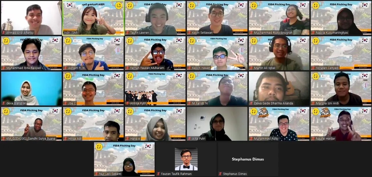 Zoom meeting bersama teman team