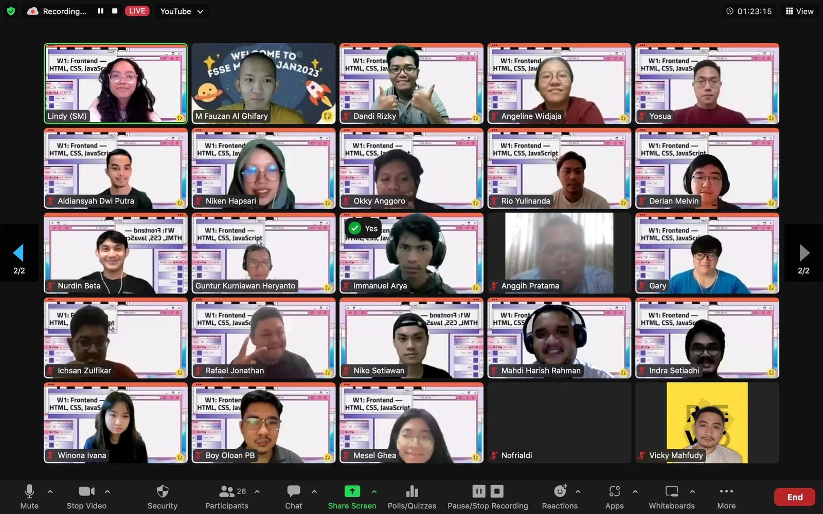 Foto kelas FSSE RevoU Batch 1