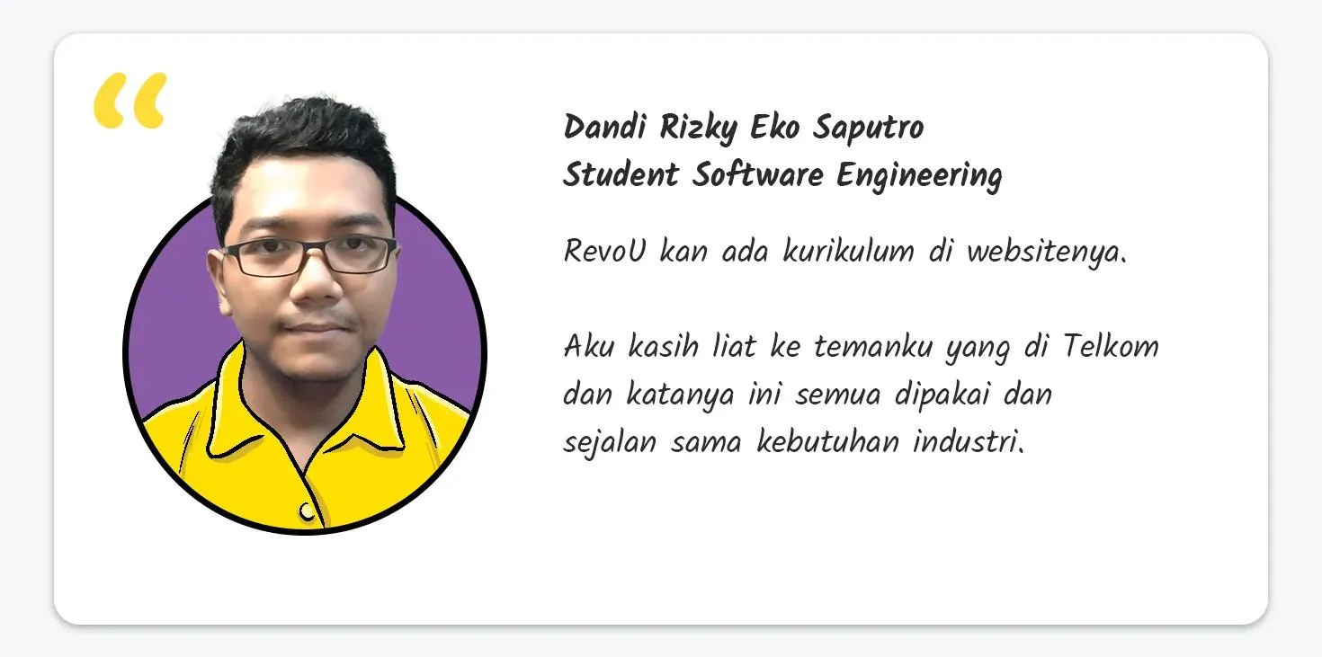 Testimoni Dandi Rizky Eko Saputro tentang kurikulum RevoU