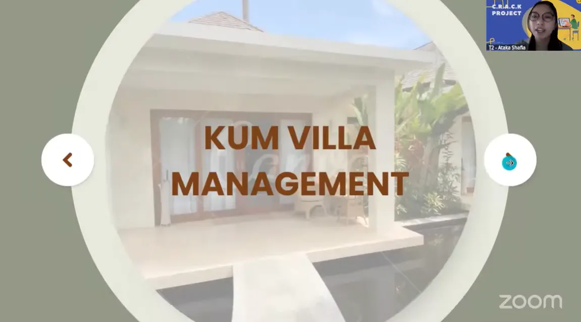 Presentasi group project 'Kum Villa Management' di RevoU NEXT