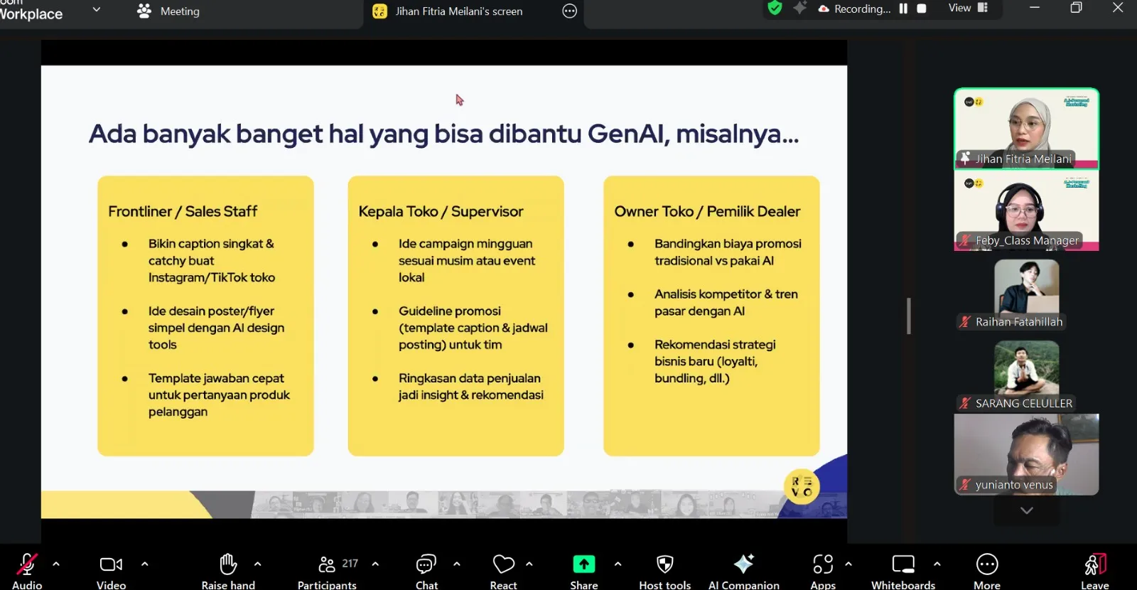 TAM Erajaya training result 1