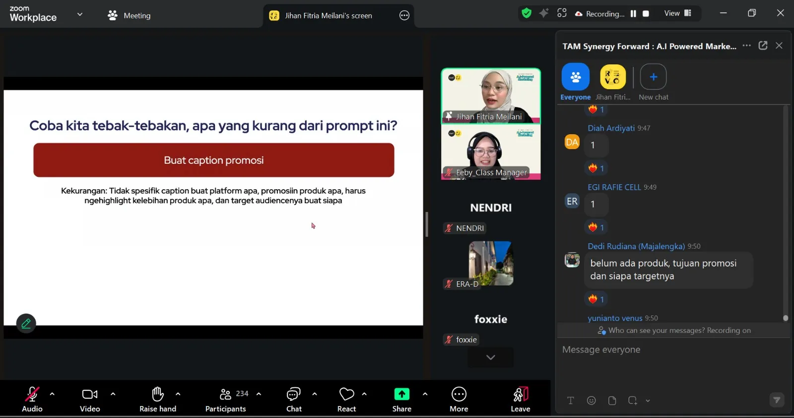 TAM Erajaya training result 3