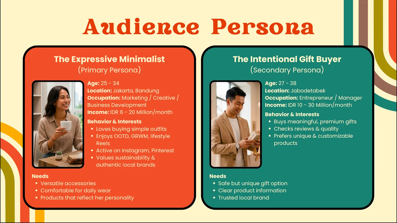 Audience persona slide