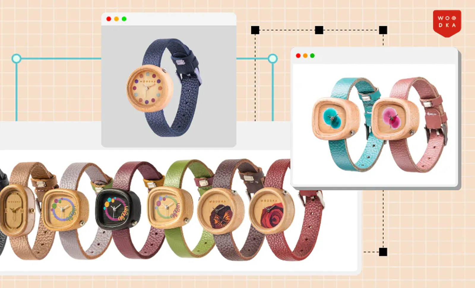 Woodka product and brand imagery