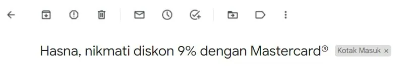 Contoh personalisasi email marketing