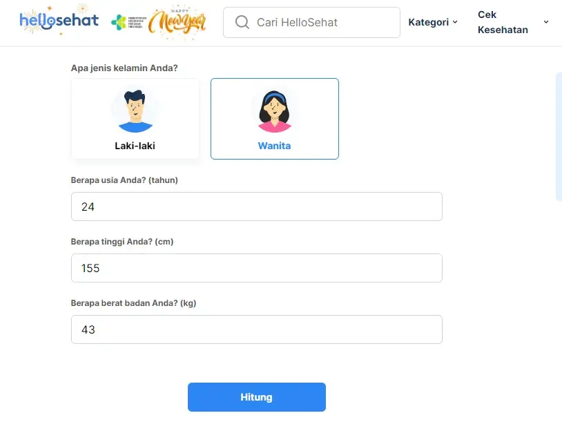 Contoh penerapan supervised learning - menghitung BMI