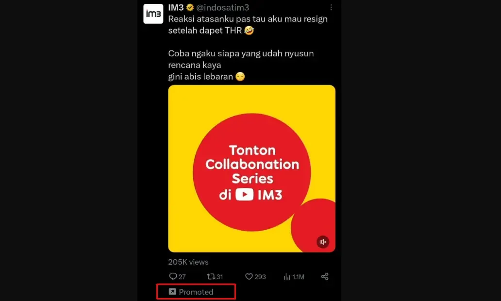 Contoh native advertising in-feed