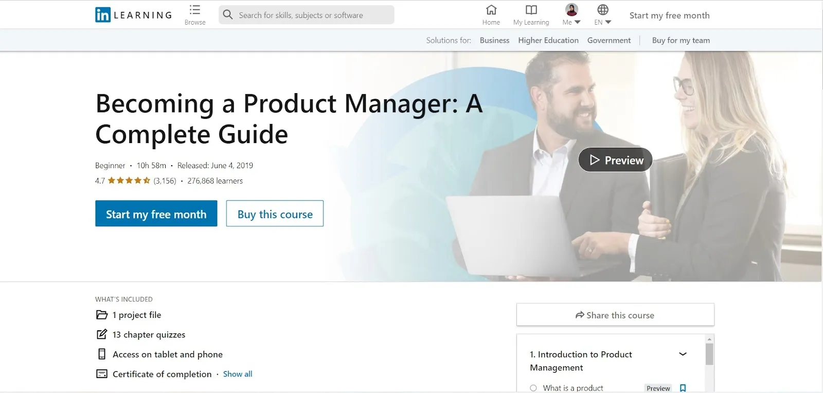 Becoming a Product Manager oleh Linkedin Learning
