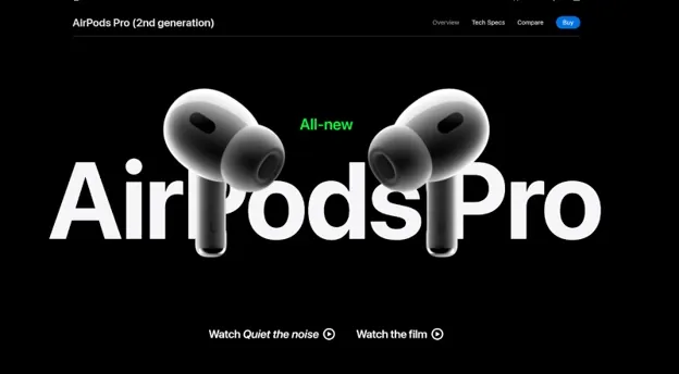 Contoh Parallax Website (Sumber: Apple.com)