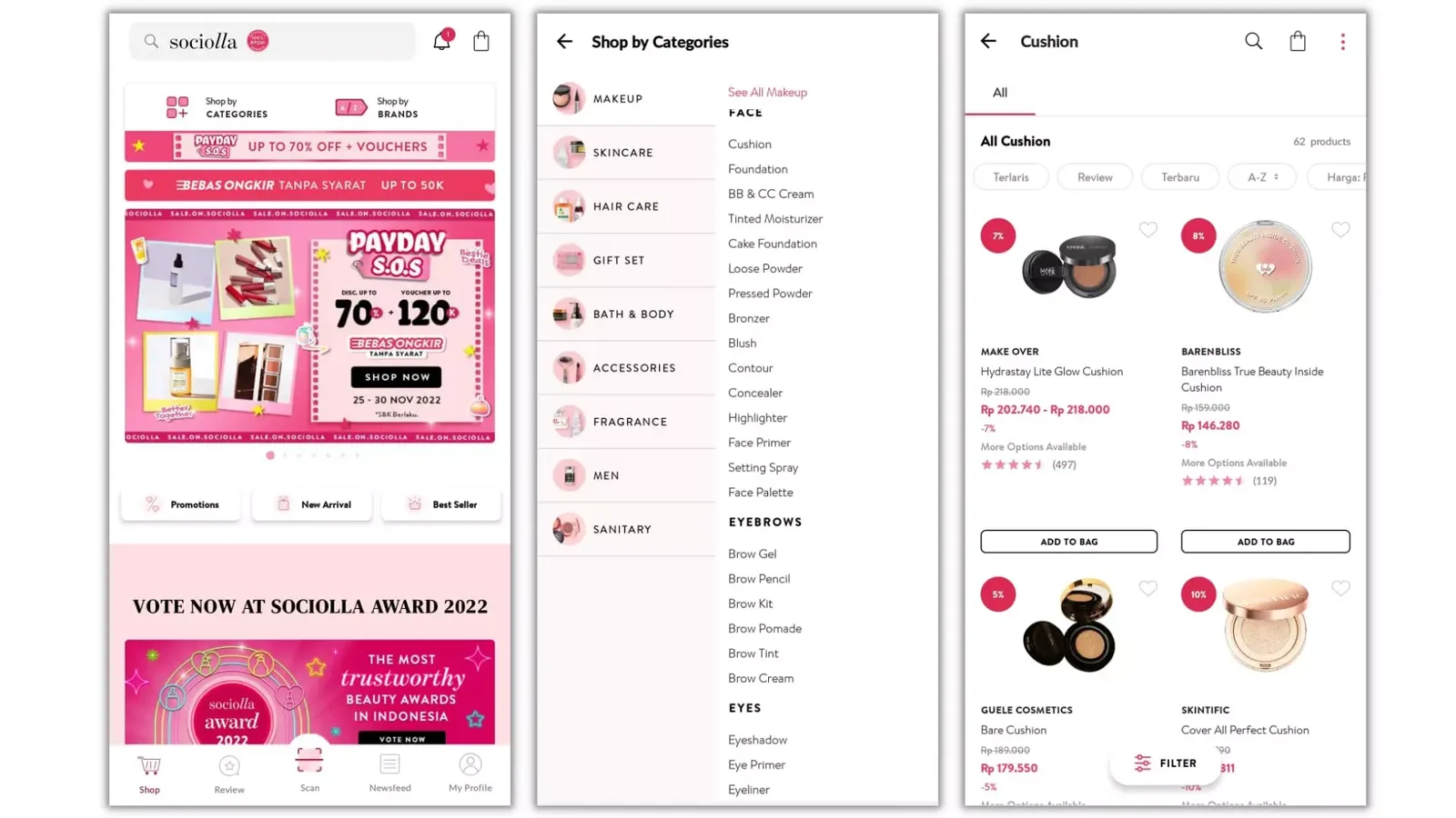 contoh user experience design (UX design)
