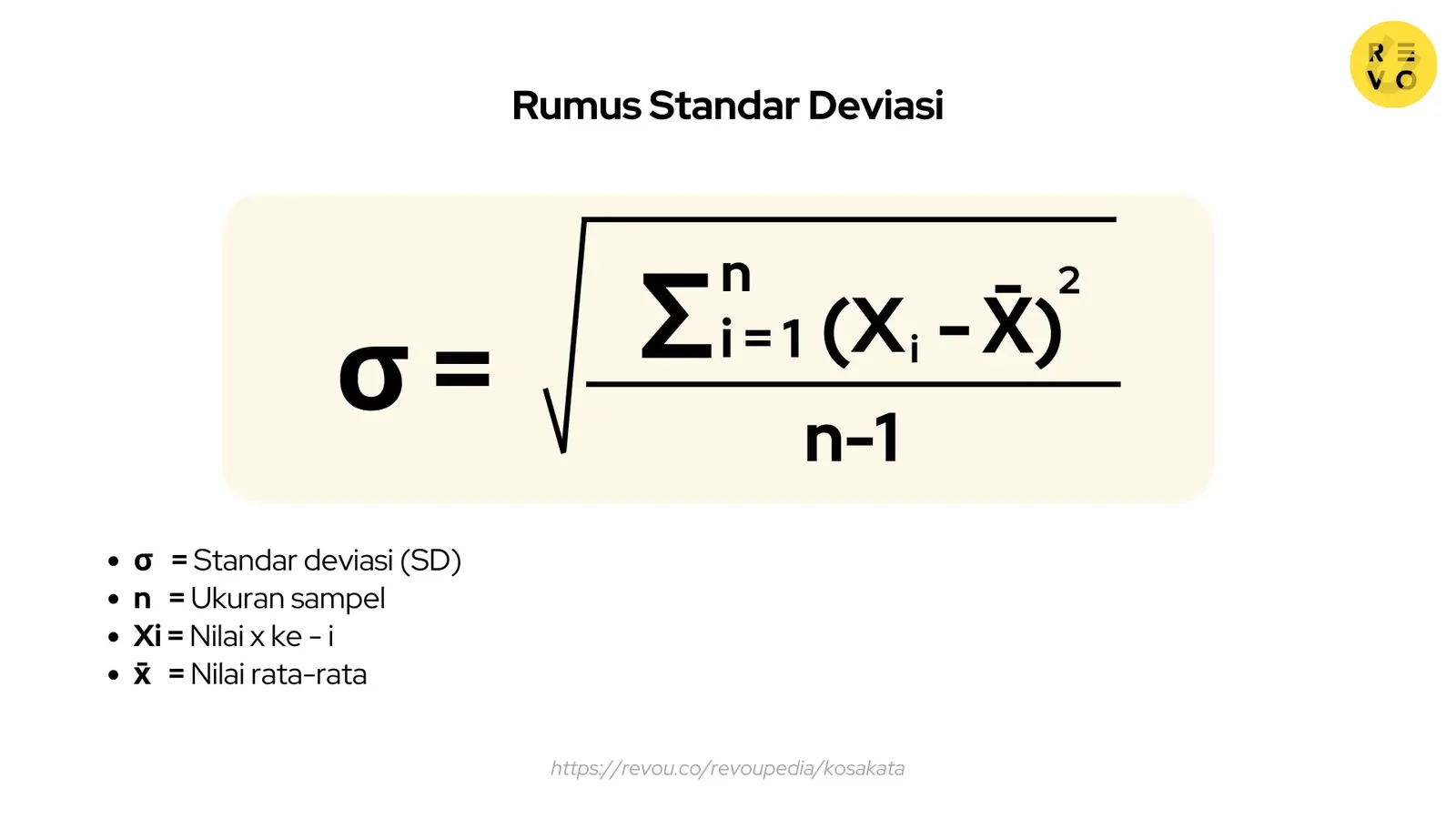 Rumus standar deviasi