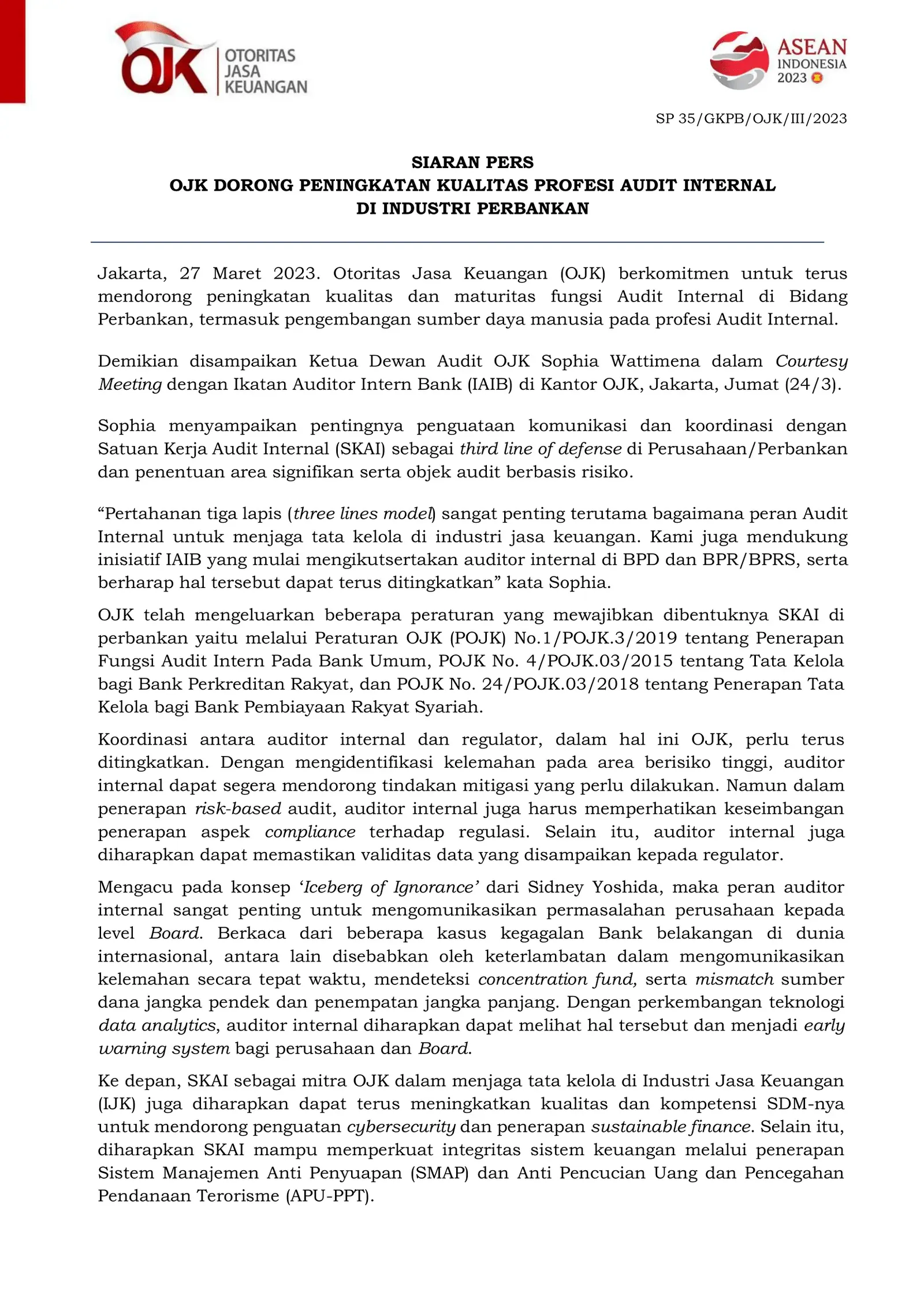 Contoh press release