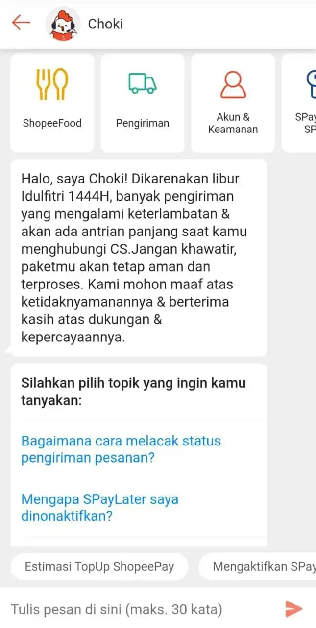 Contoh Chatbot