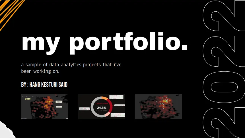 Contoh Portfolio Data Analyst, Portfolio Data Analyst Template