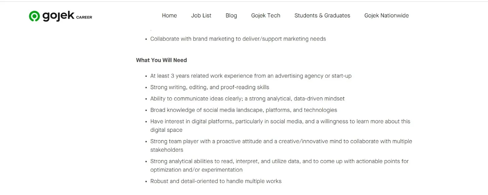 Contoh lowongan pekerjaan social media specialist, CV Social Media Specialist