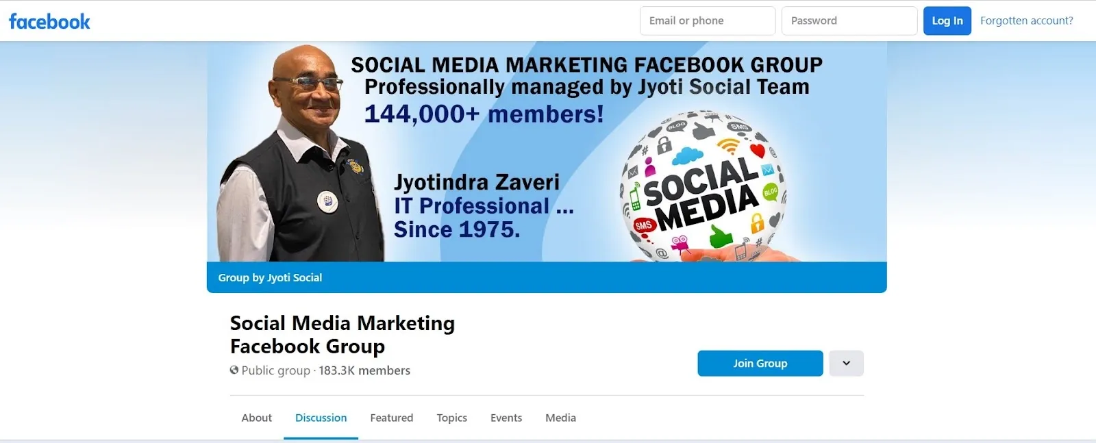 Grup Facebook social media marketing