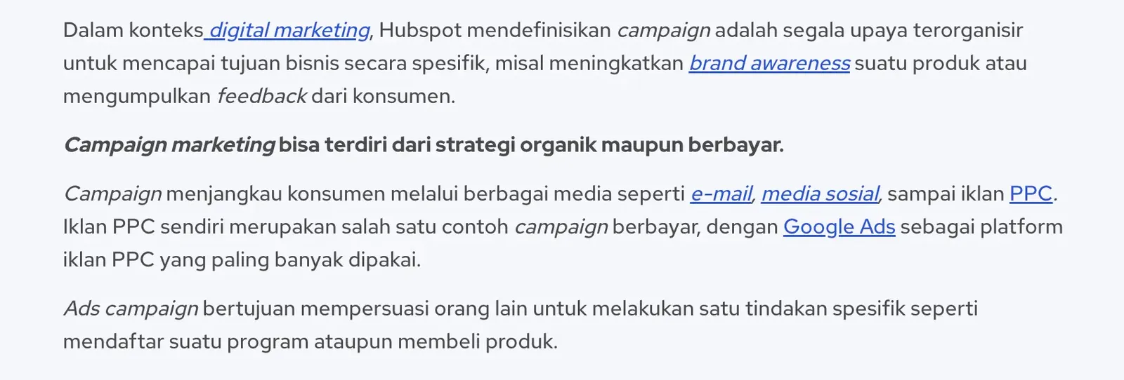 Contoh internal links SEO on-page