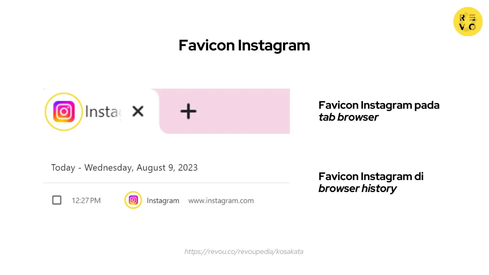 Contoh favicon Instagram