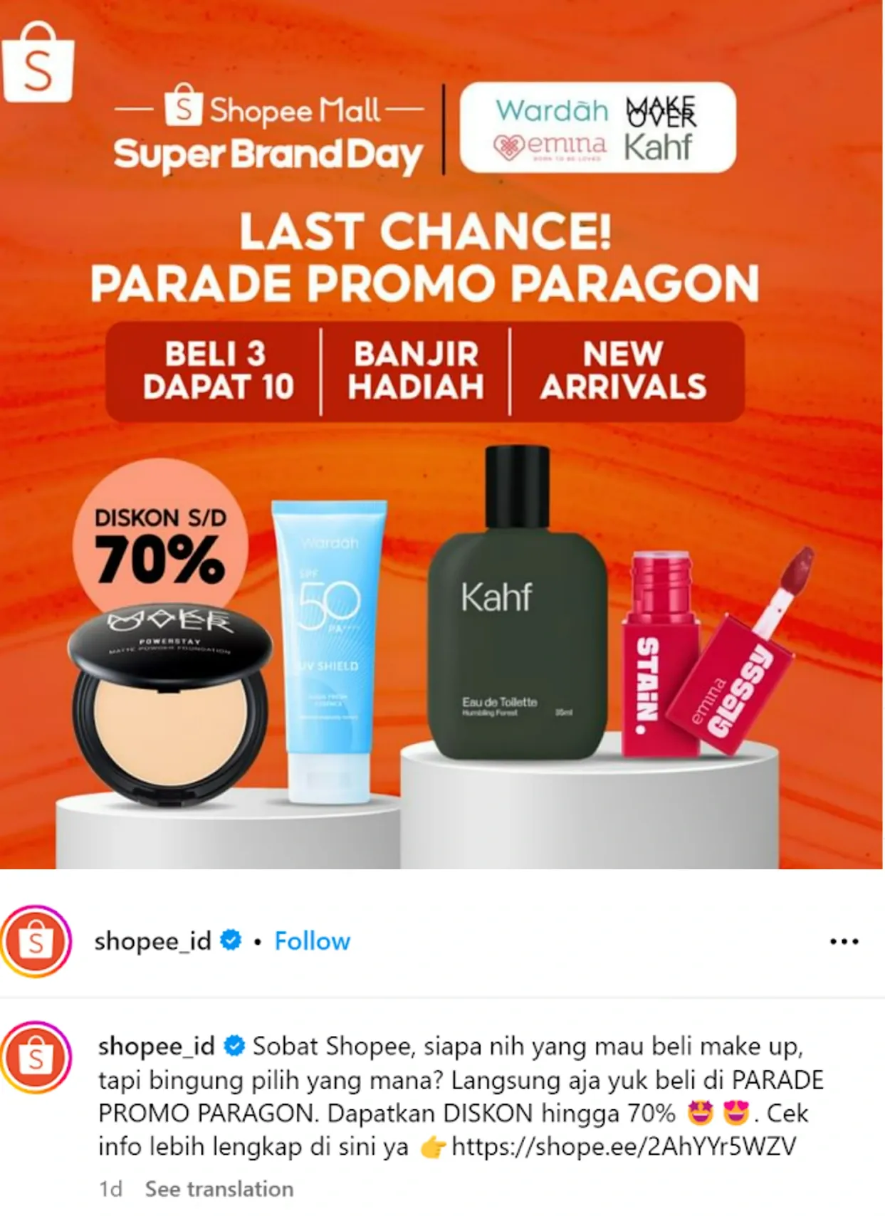Sumber: Instagram @shopee_id