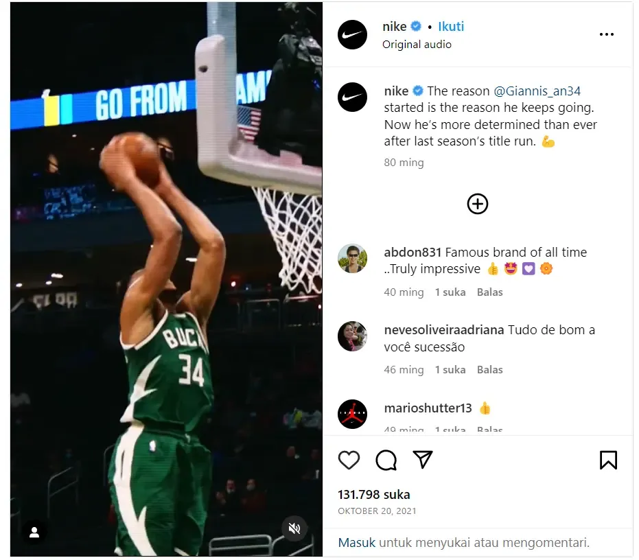 Contoh Reels Nike