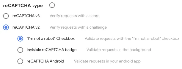 Tipe reCAPTCHA