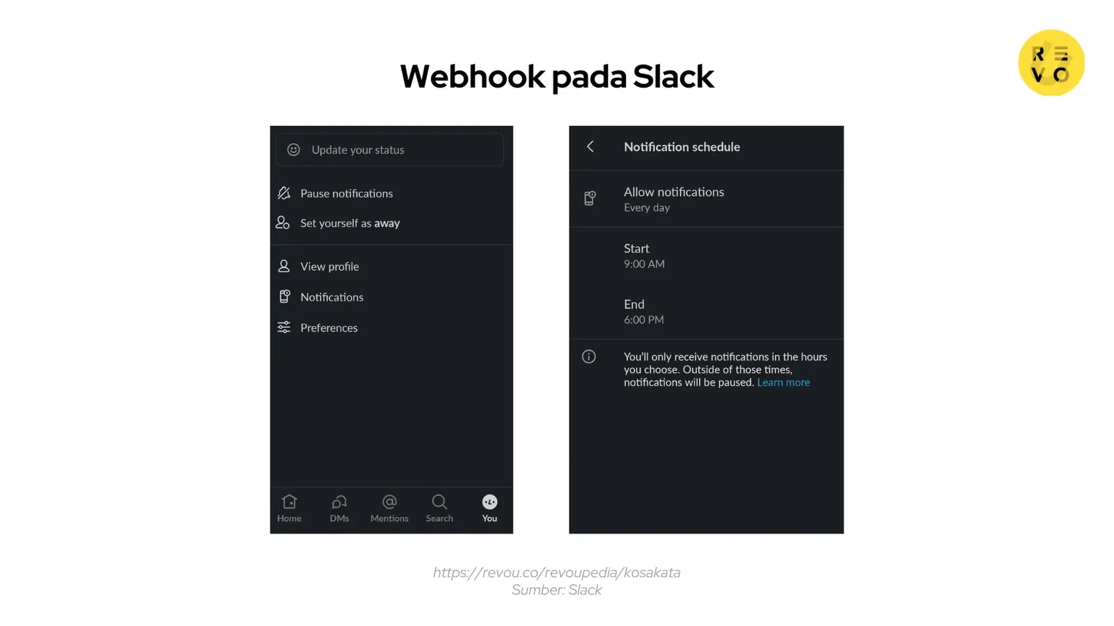 Contoh webhook Slack