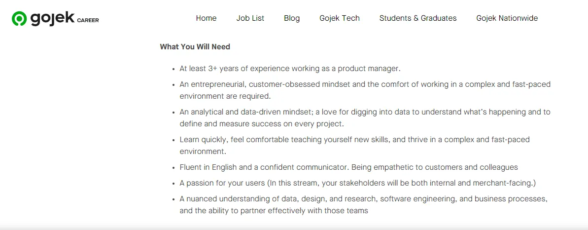 Contoh pendidikan CV product manager