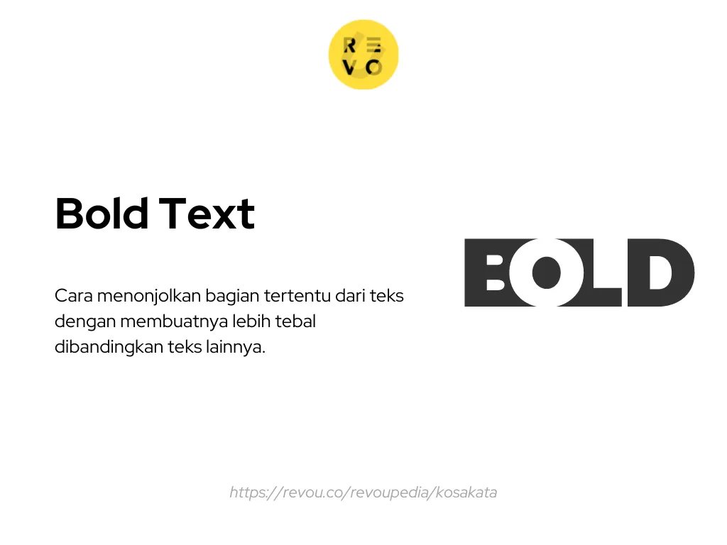 bold text adalah