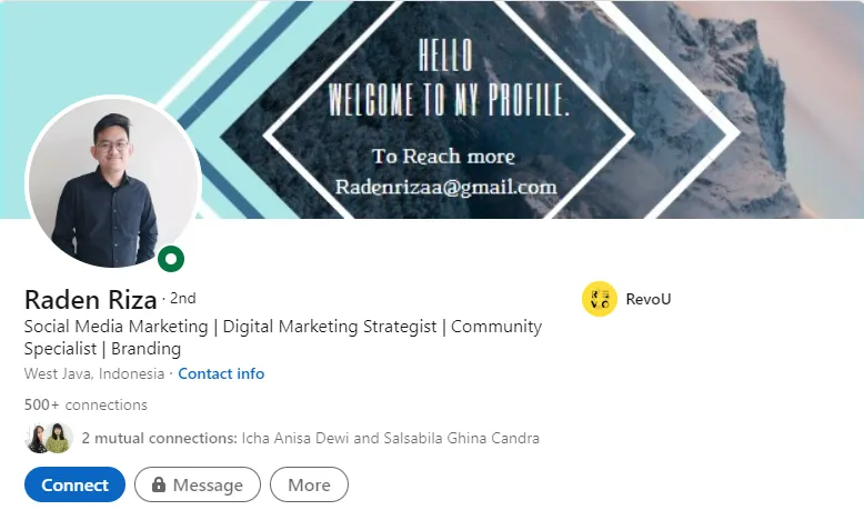 Digital Marketing Strategist alumni RevoU - Raden Riza