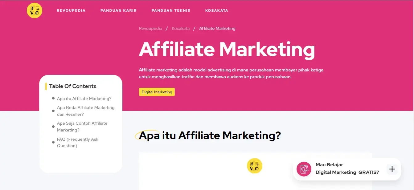 Contoh halaman web menggunakan CSS