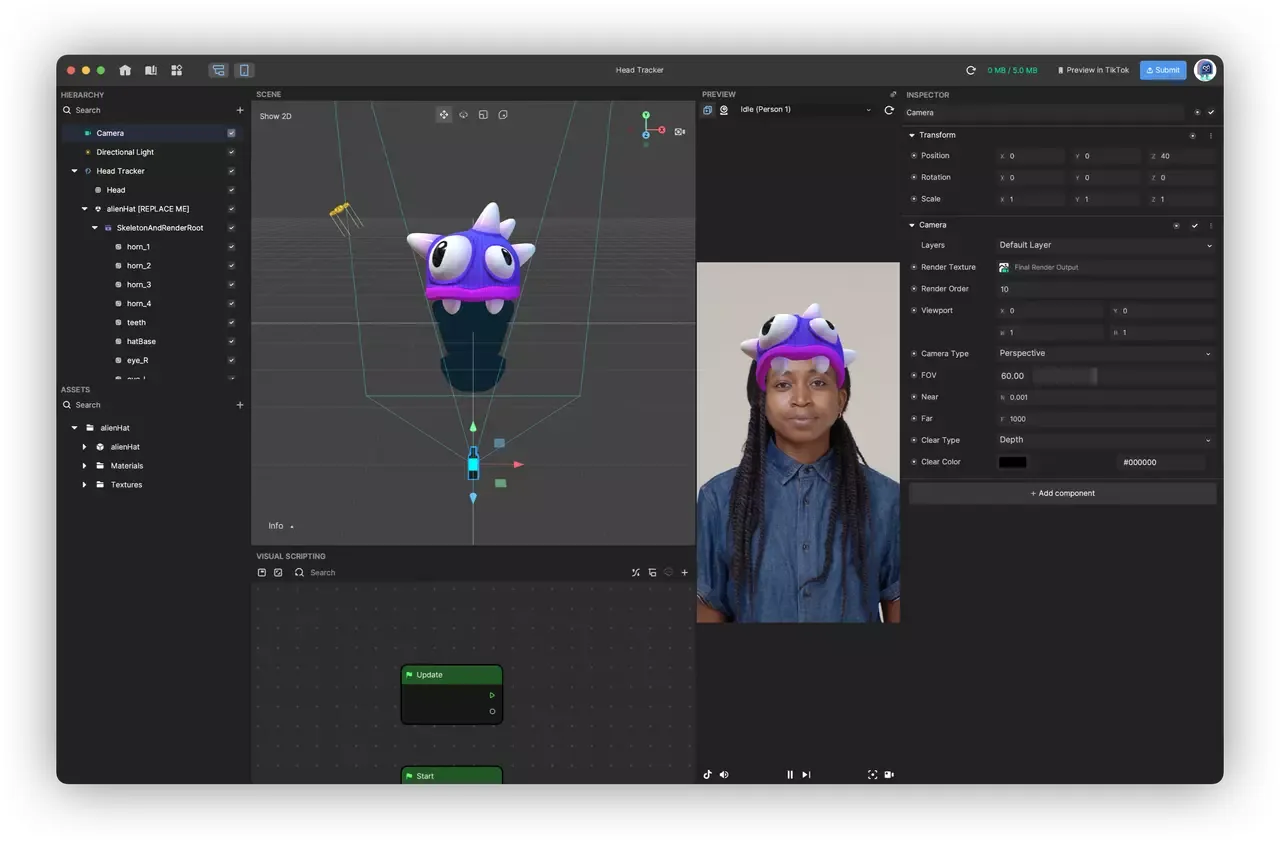 Contoh AR di Effect House