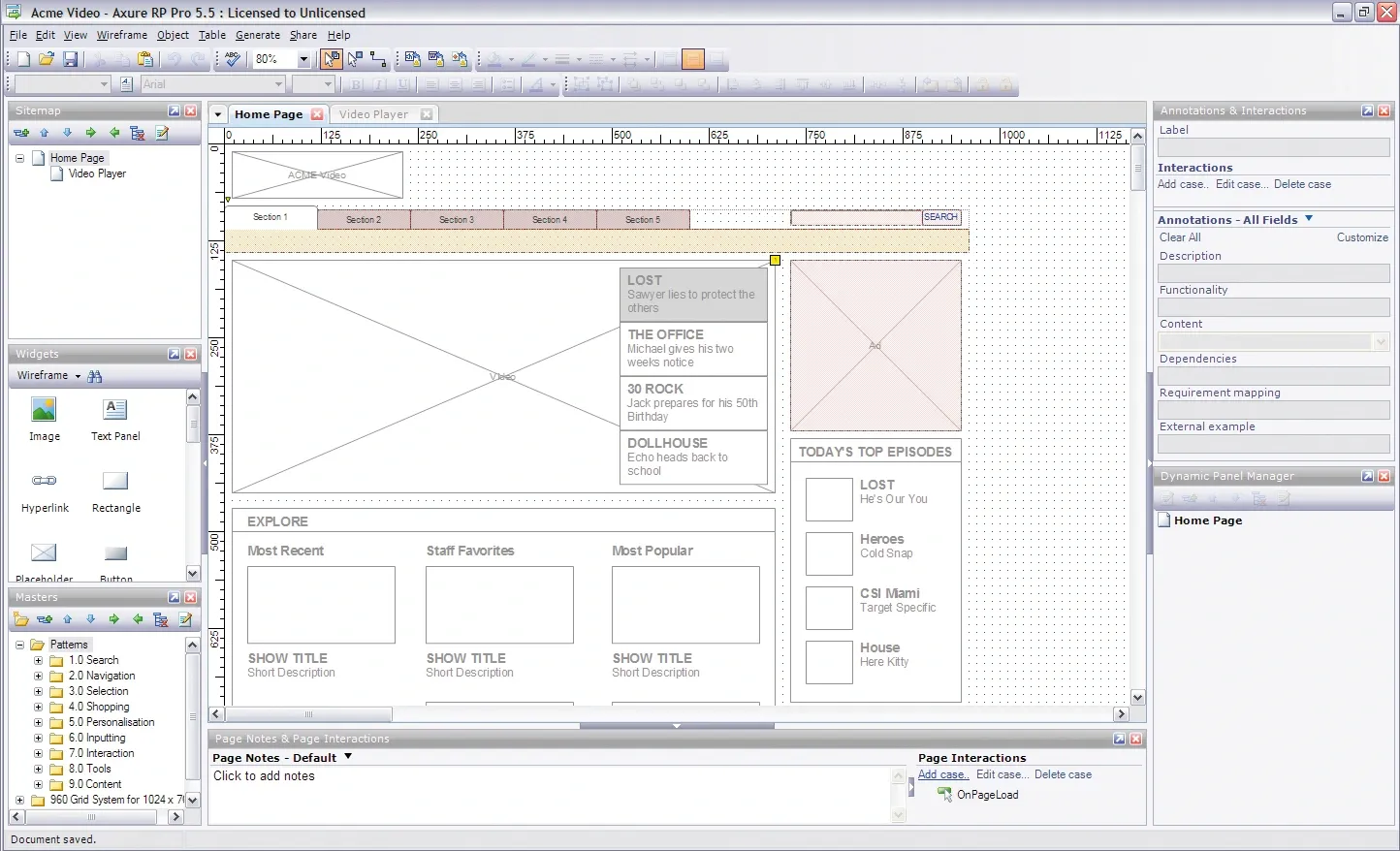 contoh wireframe