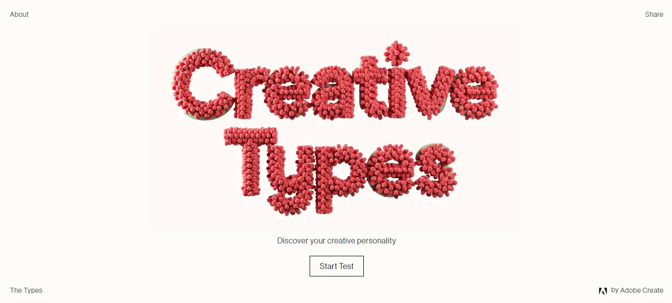 contoh microsite - My Creative Type Adobe