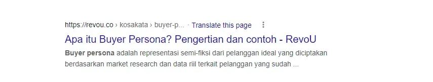 Contoh keyword buyer persona