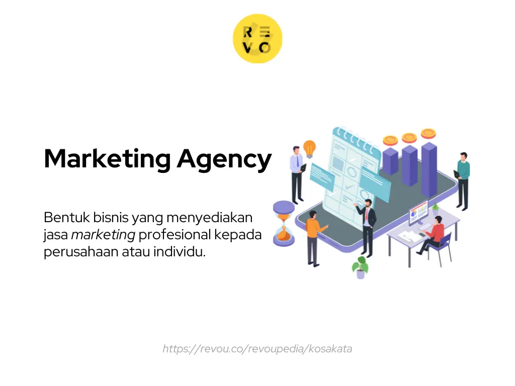 Marketing agency adalah bentuk bisnis yang menyediakan jasa marketing profesional kepada perusahaan atau individu.