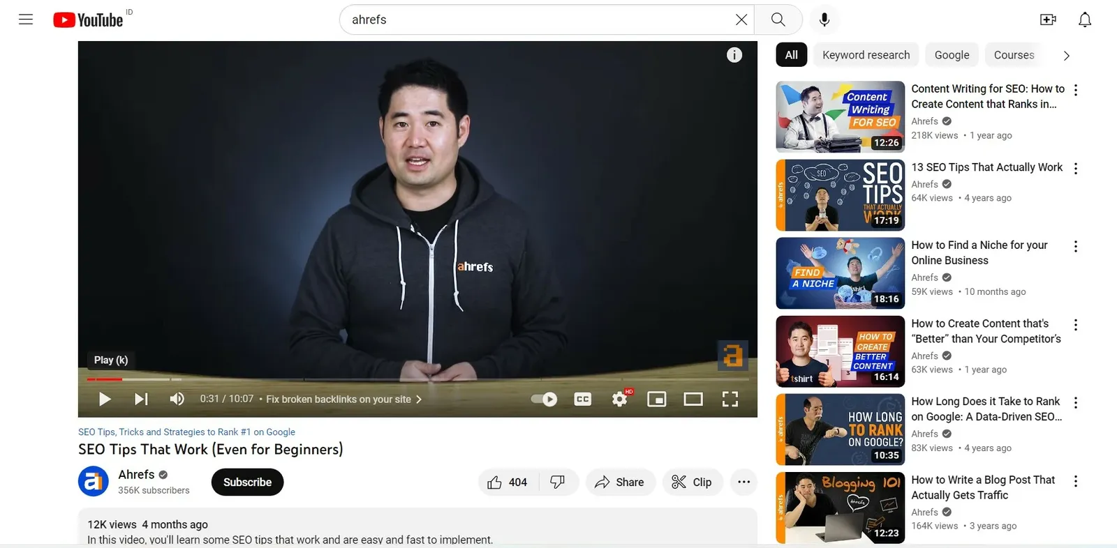 Contoh educational content - Ahrefs