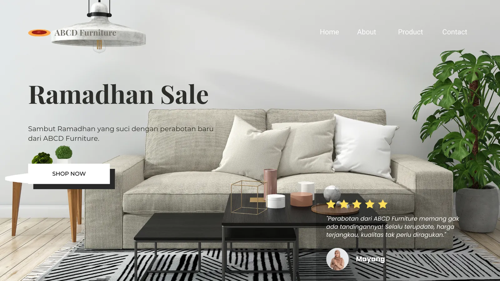Contoh mockup website