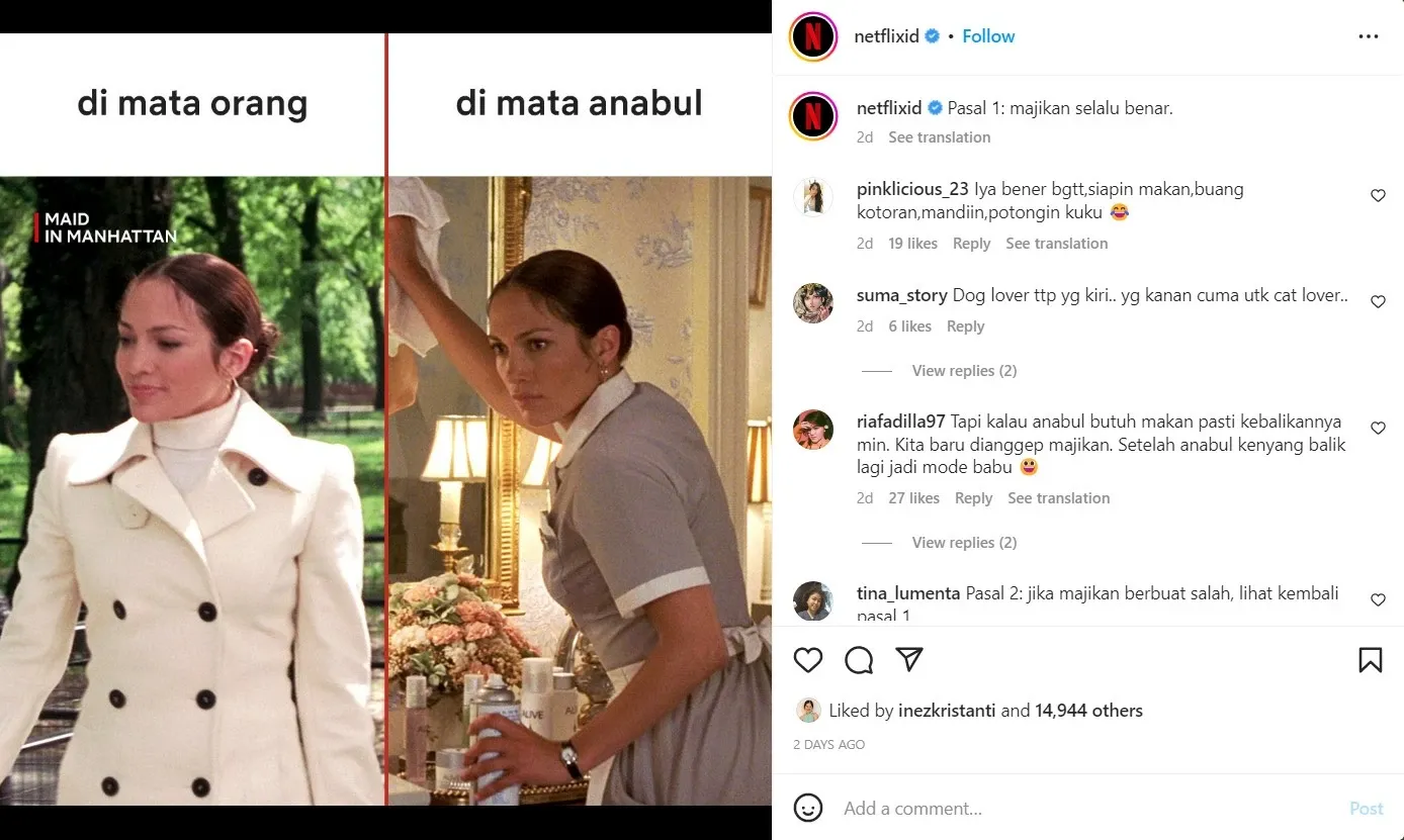 Contoh entertainment content - Netflix