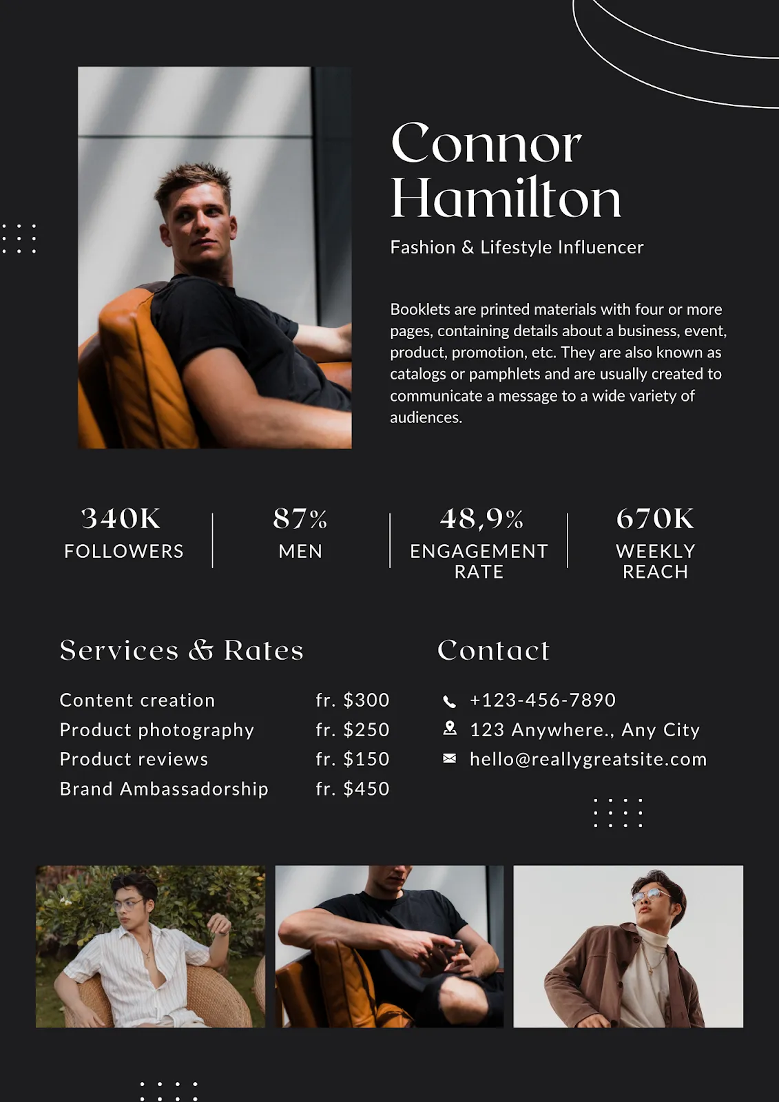 Contoh rate card/sumber: Canva