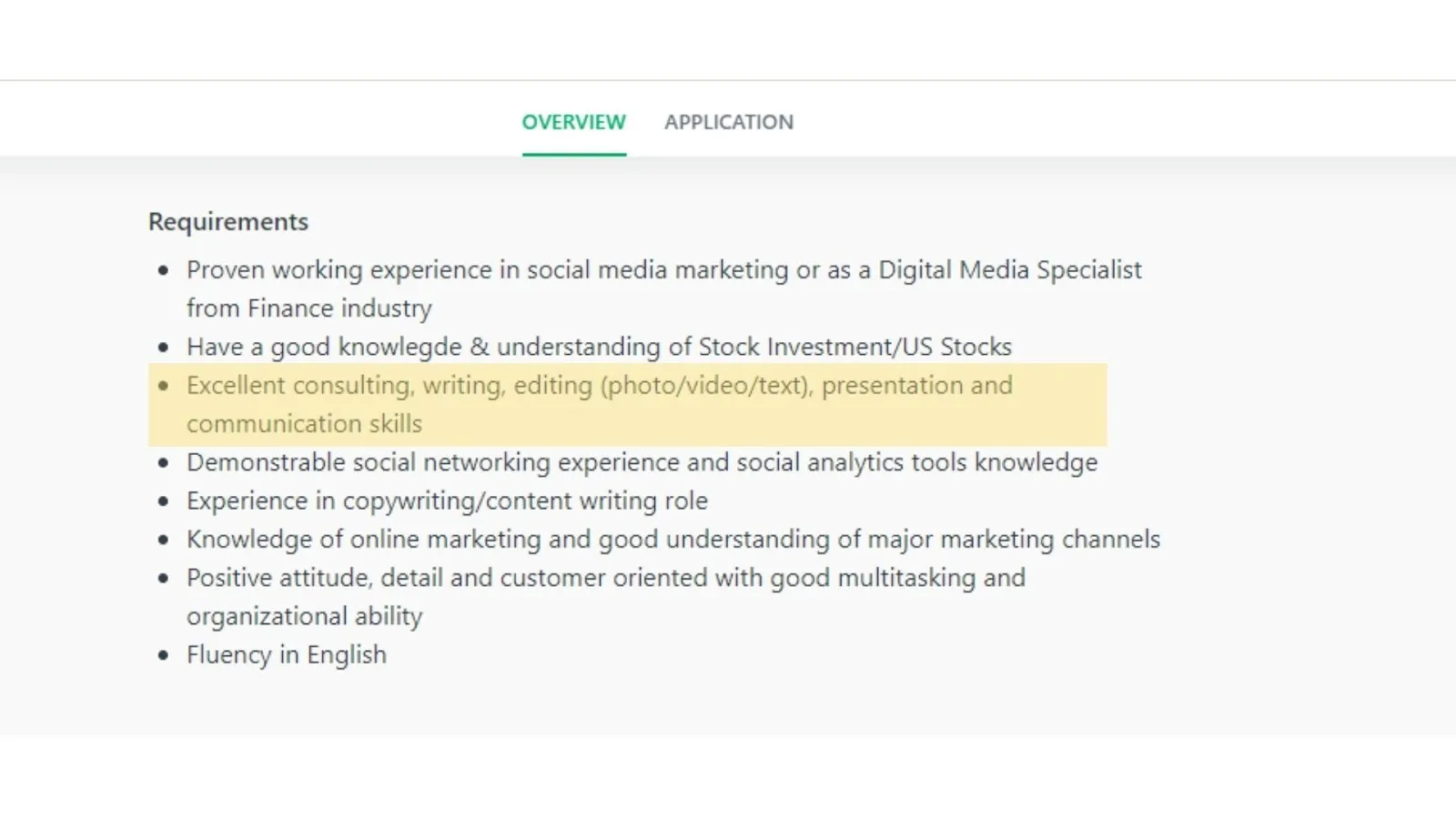 Skill writing & storytelling