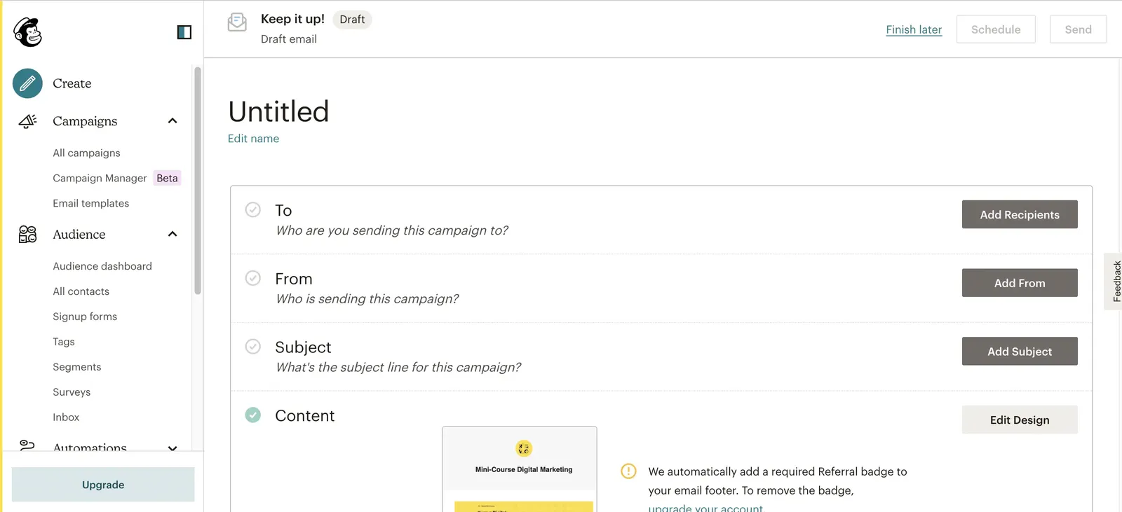 contoh mailchimp - revou