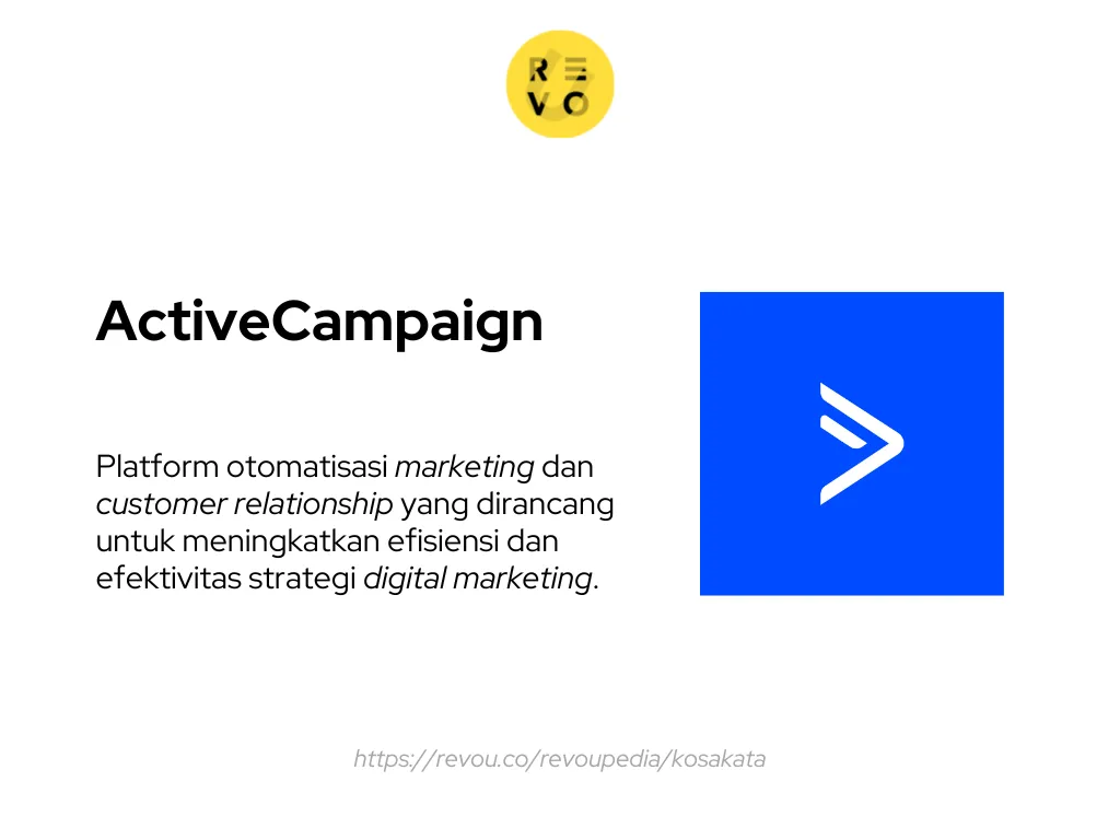 ActiveCampaign adalah platform otomatisasi marketing dan customer relationship yang dirancang untuk meningkatkan efisiensi dan efektivitas strategi digital marketing.