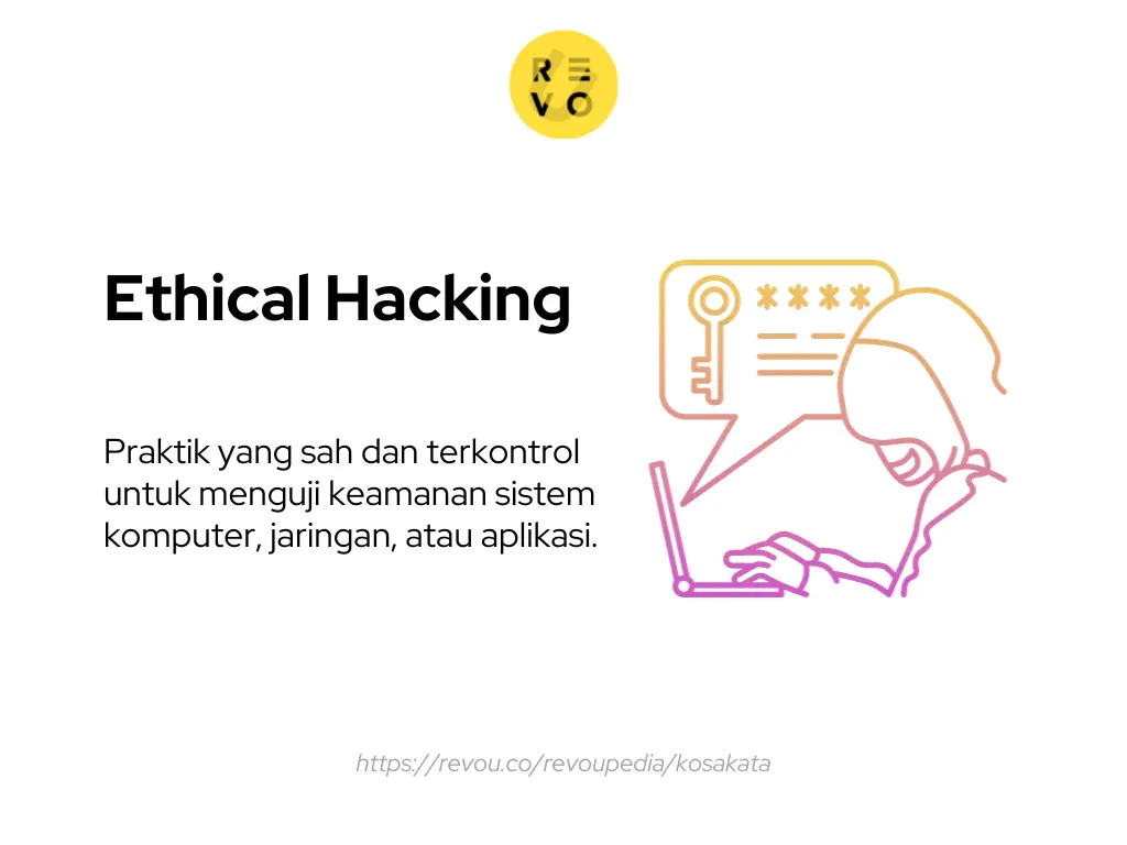 Ethical hacking adalah praktik yang sah dan terkontrol untuk menguji keamanan sistem komputer, jaringan, atau aplikasi.