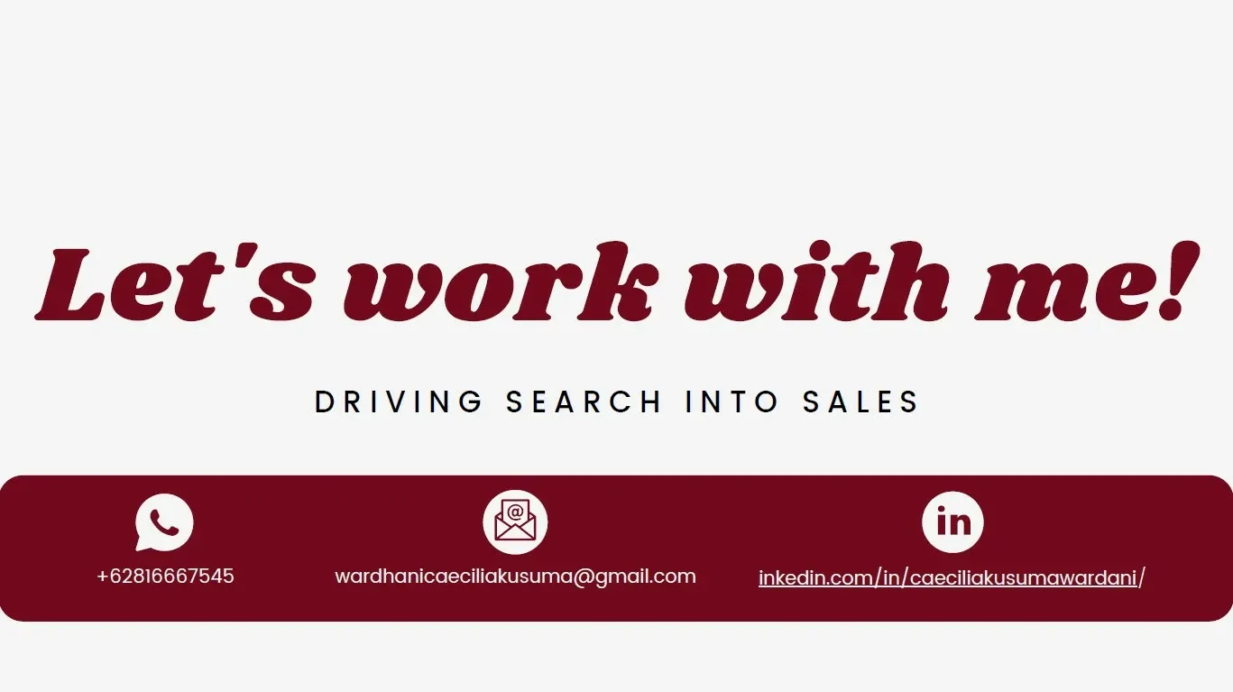 Informasi kontak portofolio SEO specialist.