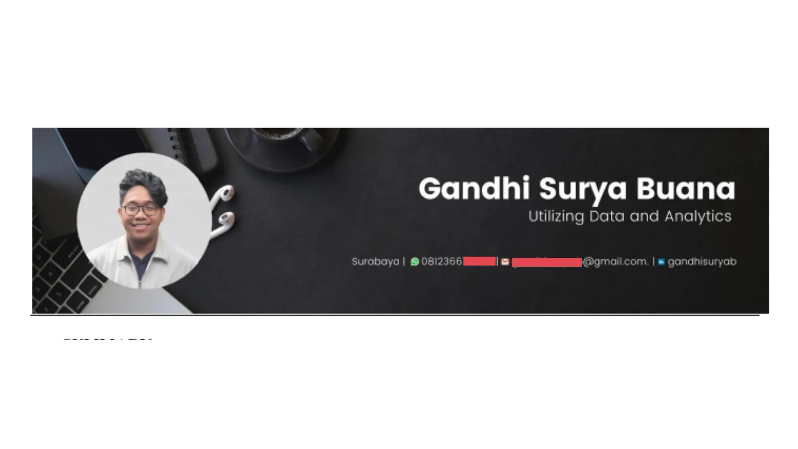 Contoh CV data analyst, Data diri apa saja yang harus dimasukkan ke dalam CV?,