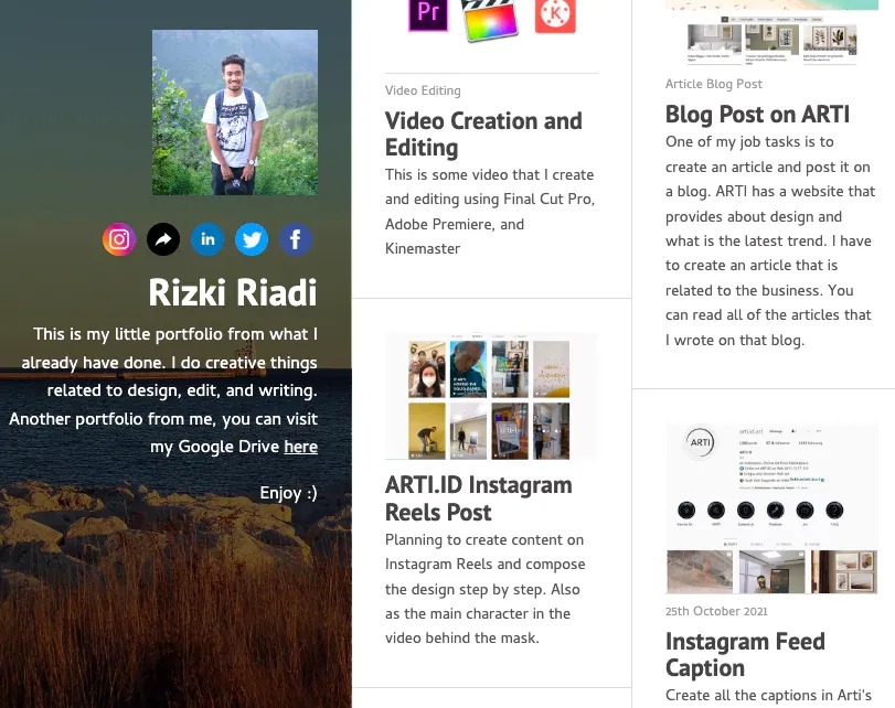 Contoh Portofolio Digital Marketing, Apa saja isi portofolio digital?