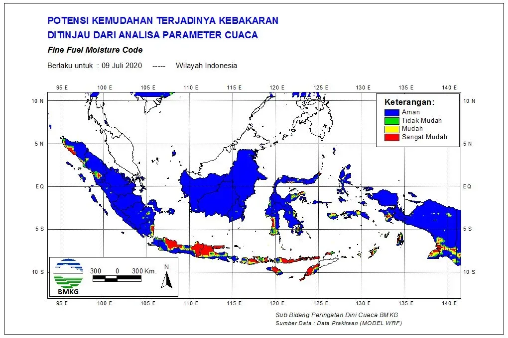 Contoh heatmap BMKG