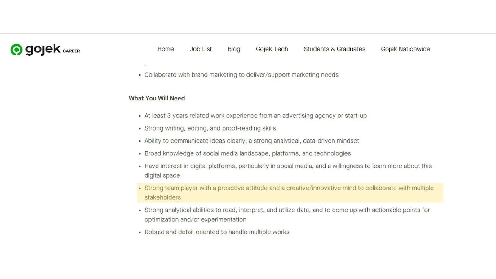 Skill Social Media Specialist Kerjasama Tim