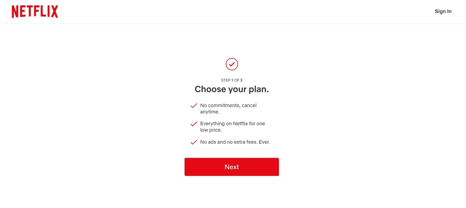 Contoh landing page - Netflix
