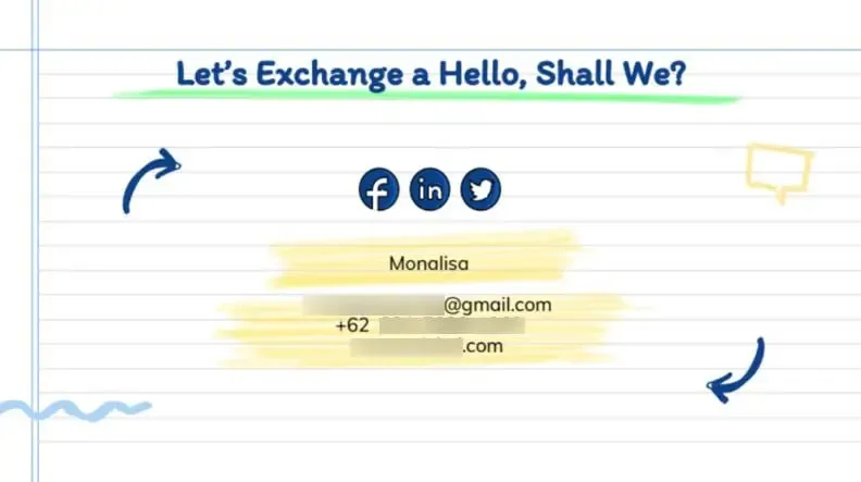 Contoh CTA pada portofolio